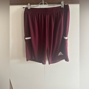 Adidas Men's Burgundy Athletic Shorts